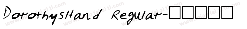DorothysHand Regular字体转换